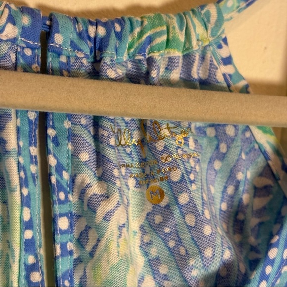 Lilly Pulitzer Lacy Tank Medium Tropic Like It's Hot Blue Greens 26782 - Picture 5 of 7